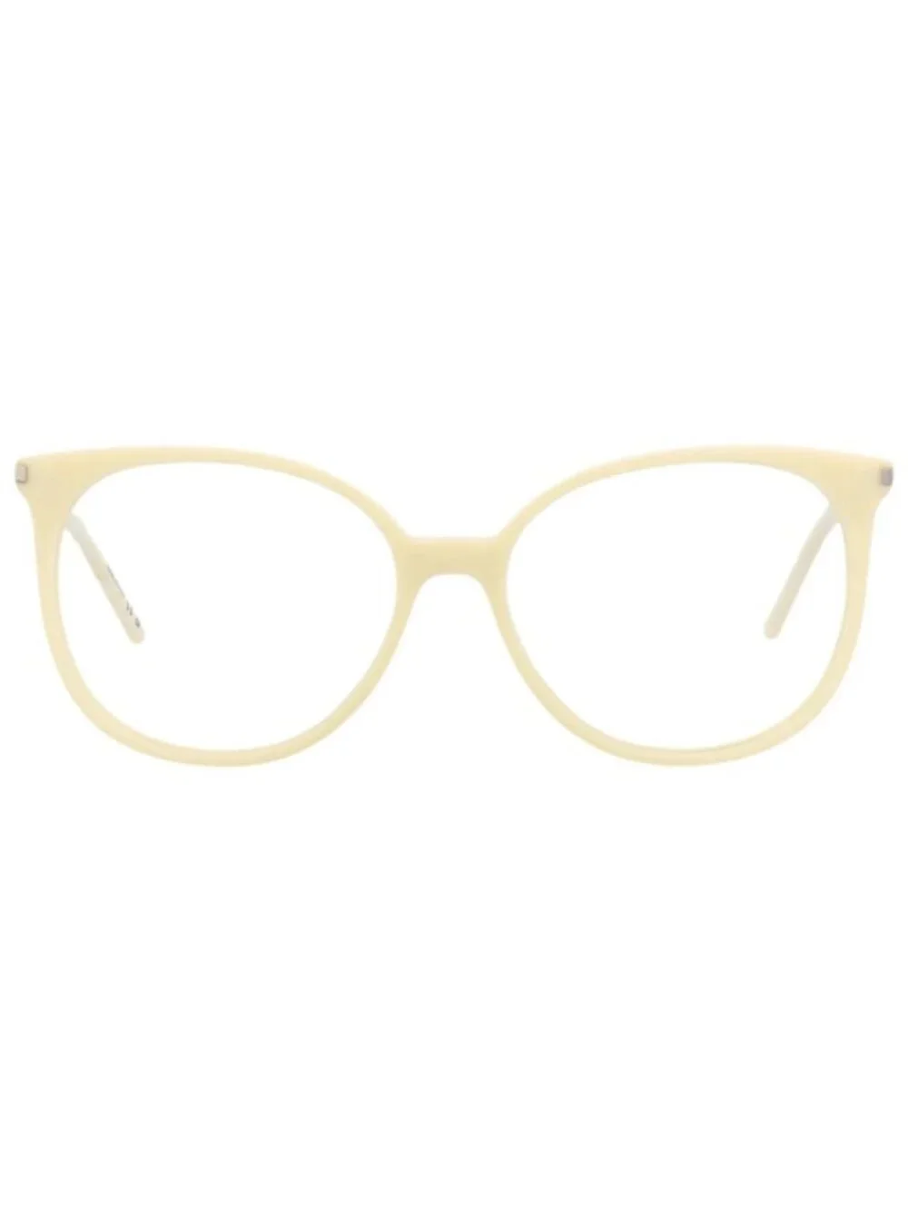 New Saint Laurent Women's Eyeglasses Round Oval Recycled Acetate Frame Ivory
